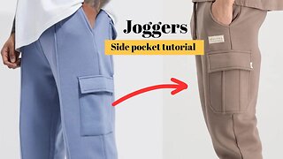 Joggers side pocket tutorial step by step