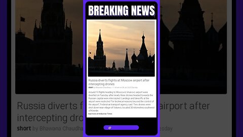 News Bulletin | "Mystery Drones Cause Major Disruption at Moscow Airport" | #shorts #news