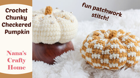 Crochet Checkered Patchwork Pumpkin Pattern Tutorial