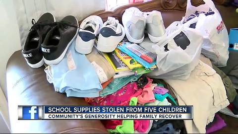 Stolen school supplies keeps kids from attending first day of school