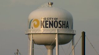 President Donald Trump in Kenosha Tuesday