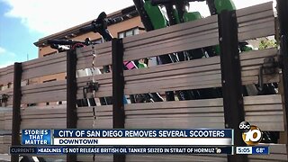 City of San Diego removes scooters in parts of downtown