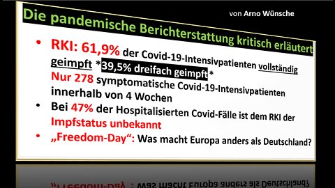 Die pandemische Berichterstattung - kritisch erläutert von Arno Wünsche. 23.03.2022