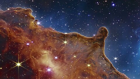 “Cosmic Cliffs” in the Carina Nebula Webb Space Telescope 4K crop 1 #shortvideo #space #photography