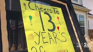 Annapolis neighborhood celebrates 13-year-old's birthday