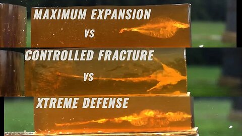 Maximum Expansion vs Controlled Fracture vs Xtreme Defense 9mm Bullets from Lehigh Defense Tests