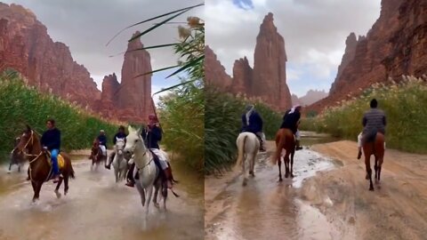 A picturesque ride through Wadi Al Disah (Disah valley), northern Saudi Arabia