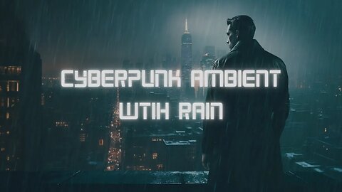 Cyberpunk Ambient with Rain (1 hour) #cyberpunkambientwithrain