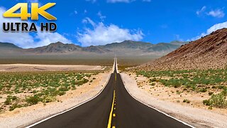 Mojave Desert Scenic Drive to Death Valley National Park 4K Furnace Creek California