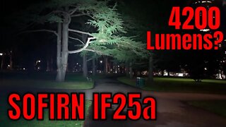 Sofirn IF25a review - AMAZING beam shots in a DARK park (Samsung 40T vs Sofirn 4000mAh)