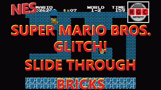 Super Mario Bros. Glitch - Slide Through Bricks - Retro Game Clipping