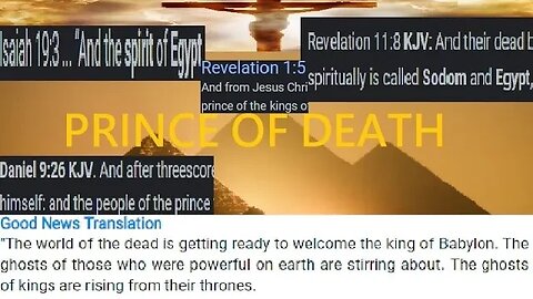 THE PRINCE OF DEATH: SPIRIT OF EGYPT: The Worm/PARASITE/YEAST bread/wine ALL CONNECTED ALL PROVED!