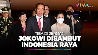 Histeris Masyarakat Jerman Sambut Jokowi, Indonesia Raya Berkumandang
