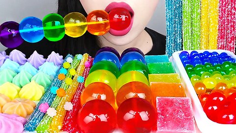 ASMR jelly eating sweets