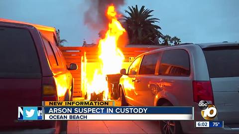 Ocean Beach arson suspect in custody