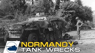 #2 D-Day Normandy Destroyed German and Allied tanks and vehicles footage.