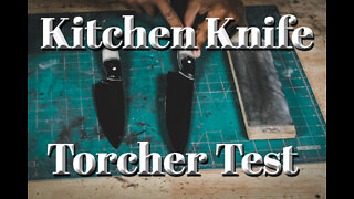 Stress testing a custom made kitchen knife!