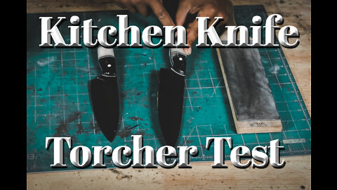 Stress testing a custom made kitchen knife!