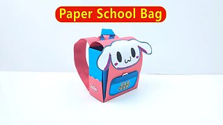 How to Make Paper School Bag/DIY Paper School Bag/Easy Crafts