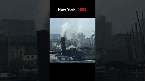 New York, 1903: East River Tour | 60fps, Colorized, AI Enhanced, Sound Design