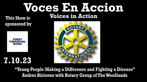 7.10.23 -“Young People Making a Difference and Fighting a Disease” with Rotaract Group/The Woodlands