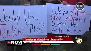 Students meet with staff over takedown video