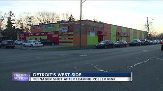 Teenager shot after leaving roller rink