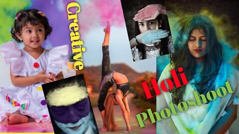 Holi Creative Photoshoot🌈 I Holi Par Photo Kaise khiche I How To Shoot In Holi