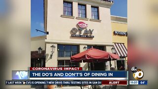 The do's and don'ts of dining in San Diego County during COVID-19