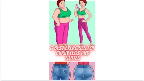 6 Best Exercises For Curvy Legs And Glutes #Workouts #shorts