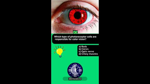 ANSWER Question: Medical MCQs Part Eye 2#mcqs #medical #kidney #health #3Dmedico #Medical #eye