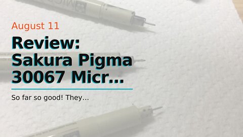 Review: Sakura Pigma 30067 Micron Blister Card Ink Pen Set, Black, 8/Set