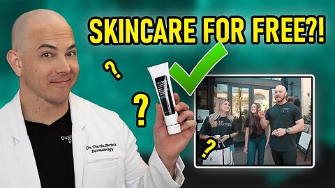 Giving LOTS of Skincare Products Away to Strangers - Skincare Trivia with Dr. Dustin Portela