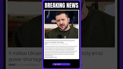 Current Events | 9 Million Ukrainians in the Dark: Zelenskyy's Plea for Power | #shorts #news