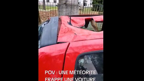 Meteriote Punches A Massive Hole Into Parked Car In France