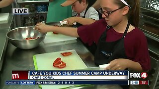 Cafe you teaches kids about healthy cooking during summer camp program