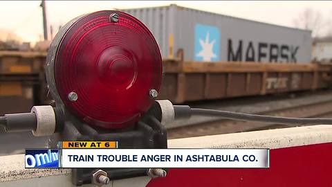 Trains blocking railroad crossings cause major delays in Ashtabula County