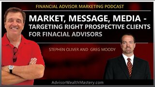Financial Advisor Marketing Podcast: Market, Message, Media: Targeting the Right Prospective Clients
