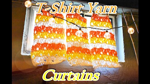 How to Crochet Easy and Fun Curtains with T-Shirt Yarn