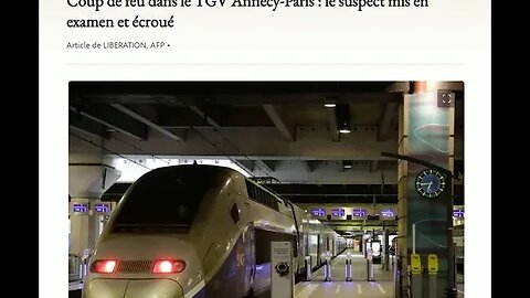 Coup de feu dans le TGV Annecy-Paris : le suspect mis en examen et écroué.