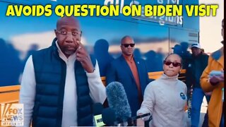 Raphael Warnock DODGES question on CAMPAIGNING with Unpopular Joe Biden