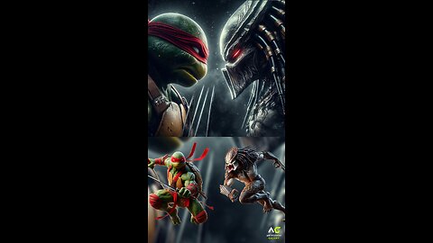 Ninja Turtles facing Predator🔥 #shorts #ninjaturtles #predator