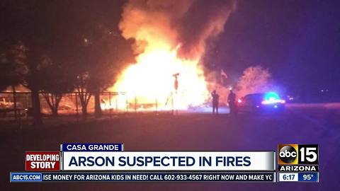 Arson suspected in string of Casa Grande fires