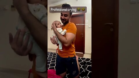 Professional baby Crying 🤣😭 #funny #newmom #couple #couplegoals #reelitfeelit #reelkarofeelkaro