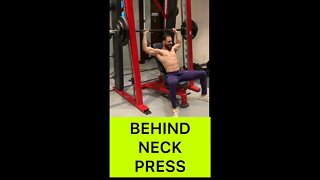 BEHIND THE NECK PRESS | Shoulder Workout #shorts