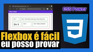 FLEXBOX É FÁCIL E EU VOU TE PROVAR NA PRÁTICA