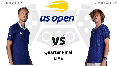 Daniil Medvedev vs Andrey Rublev | US Open Tennis Championship 2023 | Quarter Final Live Simulation