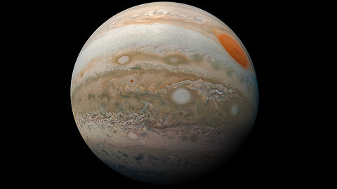 Spinning globe of Jupiter