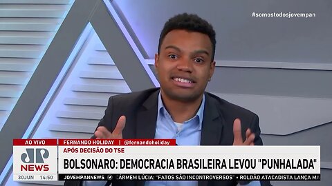 Bolsonaro diz que a democracia levou “punhalada” após TSE torná-lo inelegível | LINHA DE FRENTE