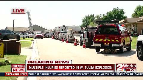 Multiple injuries reported in west Tulsa explosion
